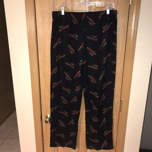 STAFFORD Mens Pajama Set Sz M Cotton Holiday Christmas Rare Station Wagon - Picture 8 of 8